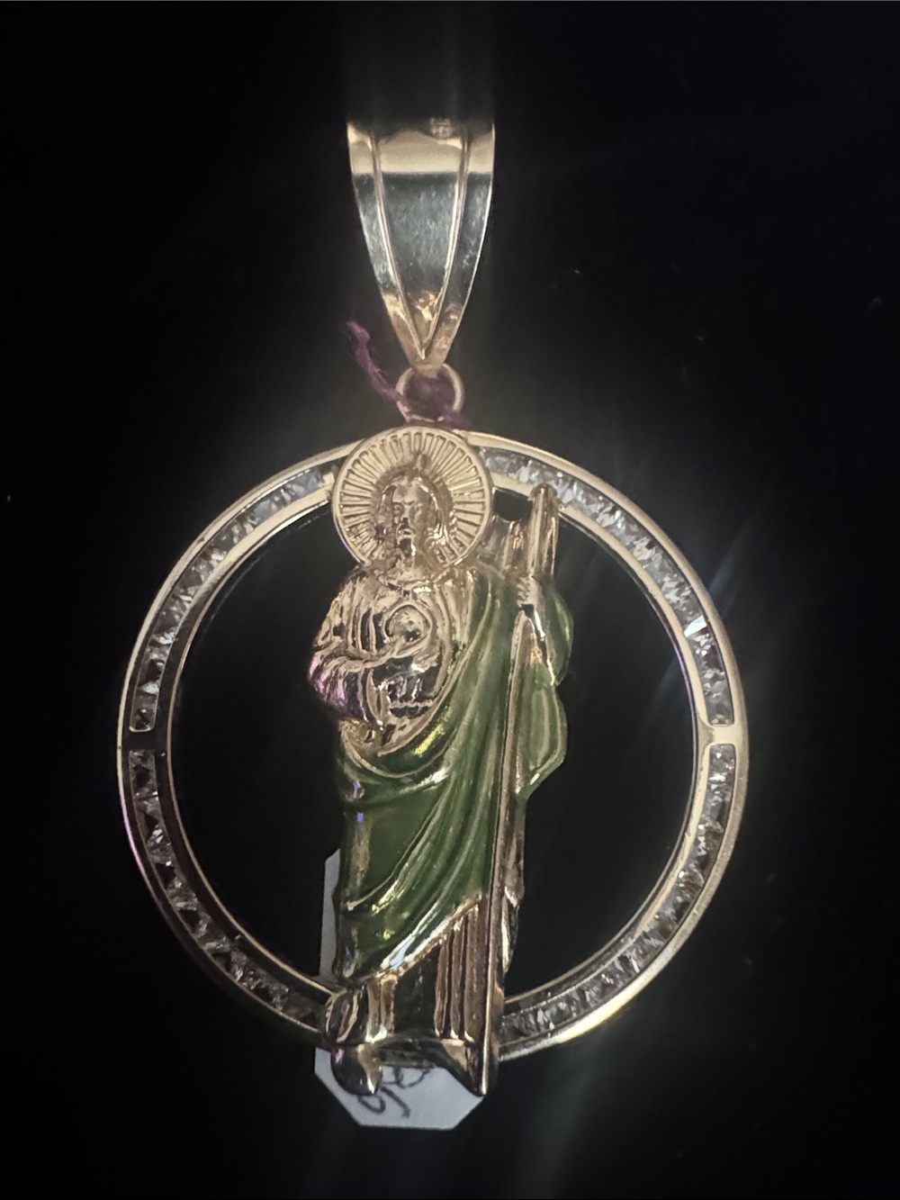 14K Gold This pendant depicts Saint Jude Thaddeus and is available in 14K gold.